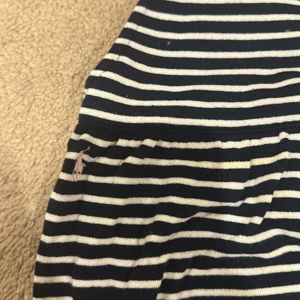 Ralph Lauren Navy and White Striped Overalls